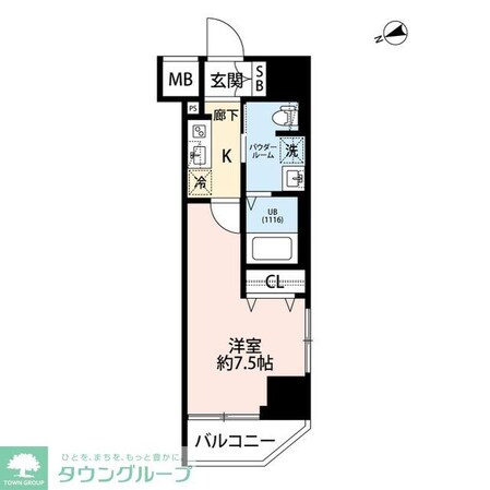 プレール・ドゥーク門前仲町IIIの物件間取画像